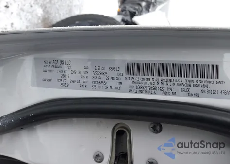 2019 Ram 1500 Classic Big Horn 4X4 6'4 Box from USA, damaged, VIN 1C6RR7TT0KS614427